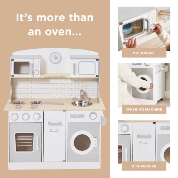 Marshmallow Wooden Play Kitchen - Image 2