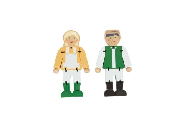 Wooden Tractor Toy & Farmers Set - Image 2