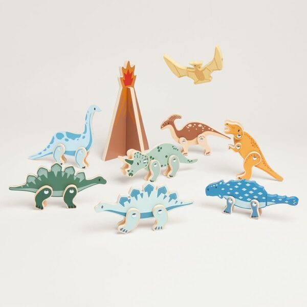 Wooden Toy Dinosaur Playset - Image 3