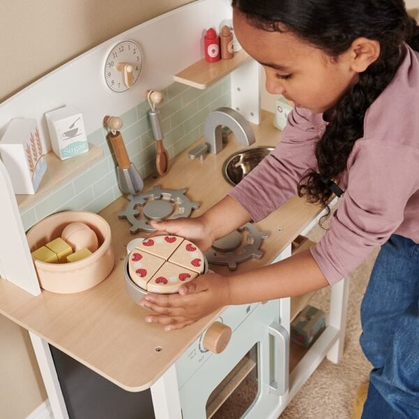 Let's Bake Wooden Play Kitchen Set, Mint - Image 7