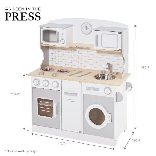 Marshmallow Wooden Play Kitchen - Image 8