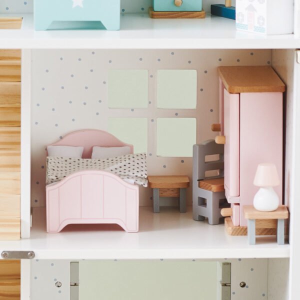 Wooden Doll's House Furniture, Bedroom - Image 2