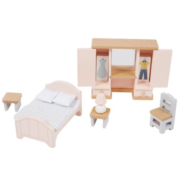 Wooden Doll's House Furniture, Bedroom - Image 7