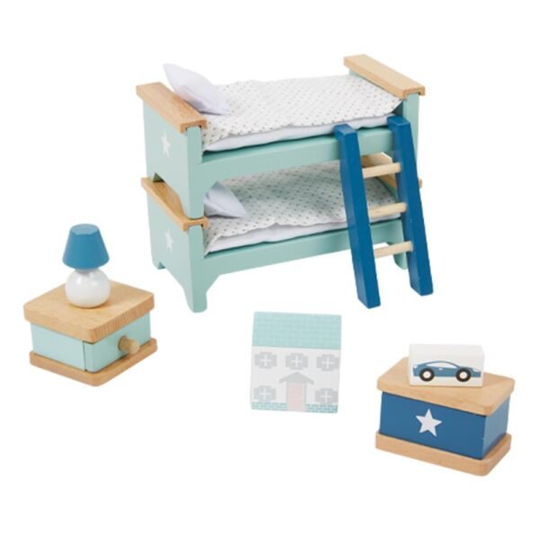 Wooden Doll's House Furniture, Children's Bedroom - Image 3