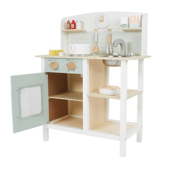 Let's Bake Wooden Play Kitchen Set, Mint - Image 5
