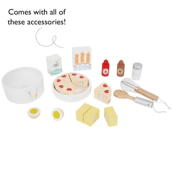 Let's Bake Wooden Play Kitchen Set, Mint - Image 6