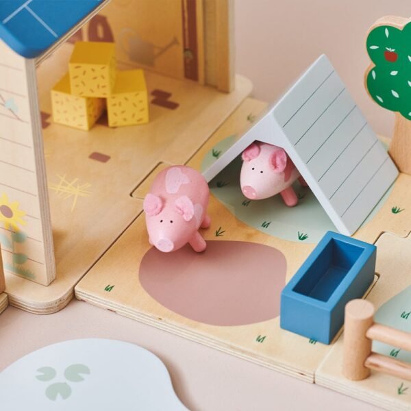 Play & Store Wooden Toy Farm Set - Image 3